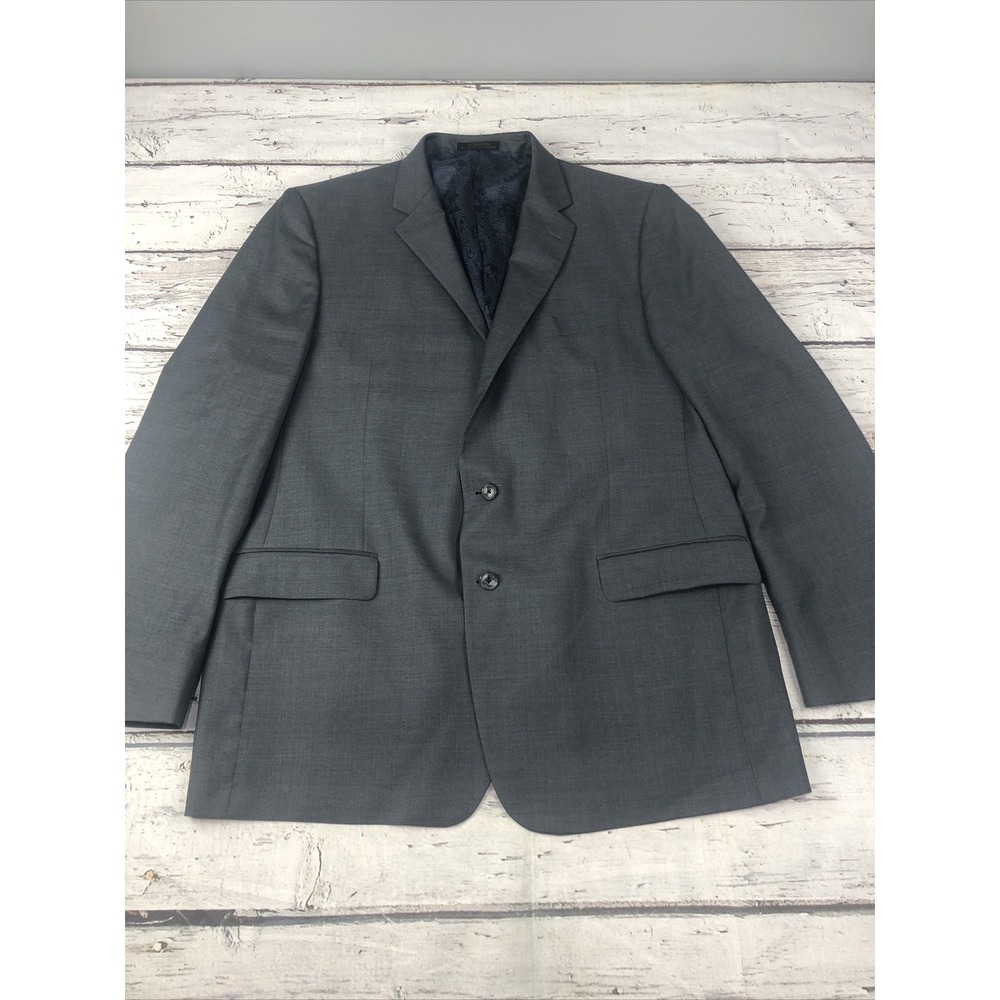 Jos A Bank Reserve x Zignone Mens 46L  Italy Modern Wool Suit Gray Blazer